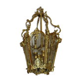 Lanterne a facette en bronze dore