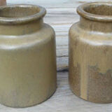Duo of stoneware pots