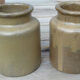 Duo of stoneware pots