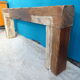 Brutalist console solid oak