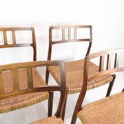 Set Of Four Dining Chairs Model 79 In Rosewood By N.O Møller For JL Møller