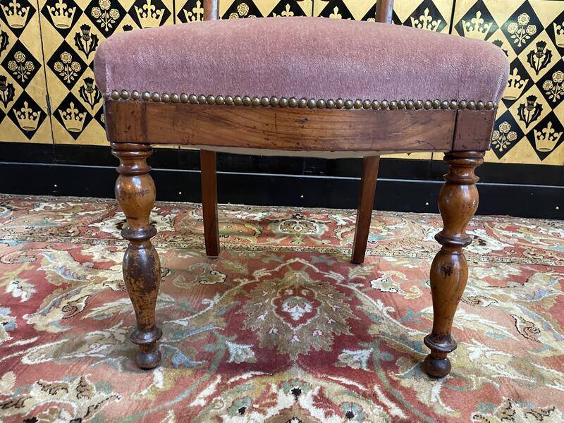 Set of 4 Napoleon III chairs with Jacob mahogany legs