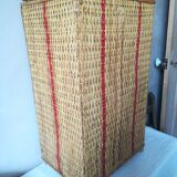 Wicker storage basket