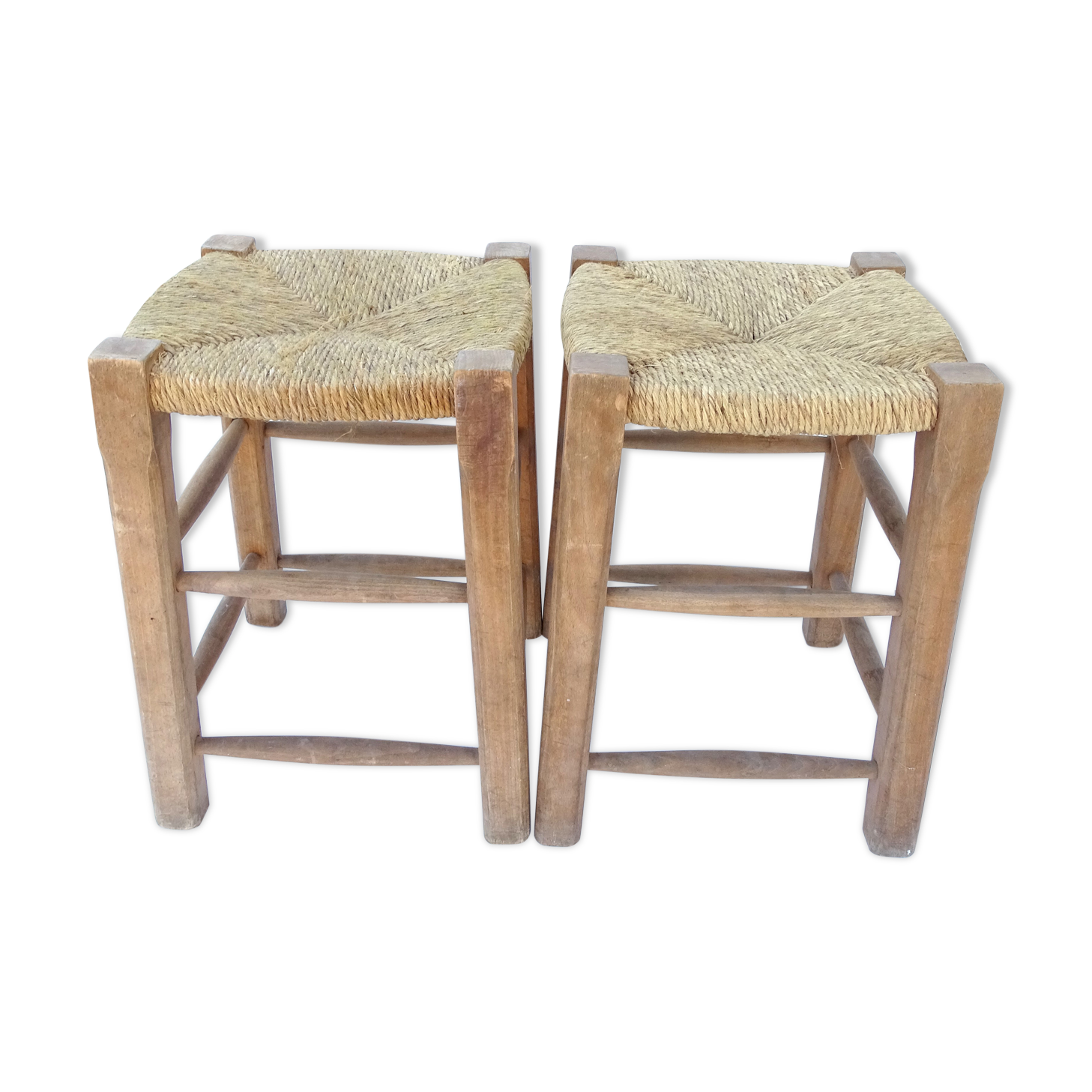 Lot 2 straw stools