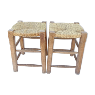 Lot 2 straw stools