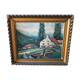 Oil on canvas painting landscape of the vosges signed Milio Burquin