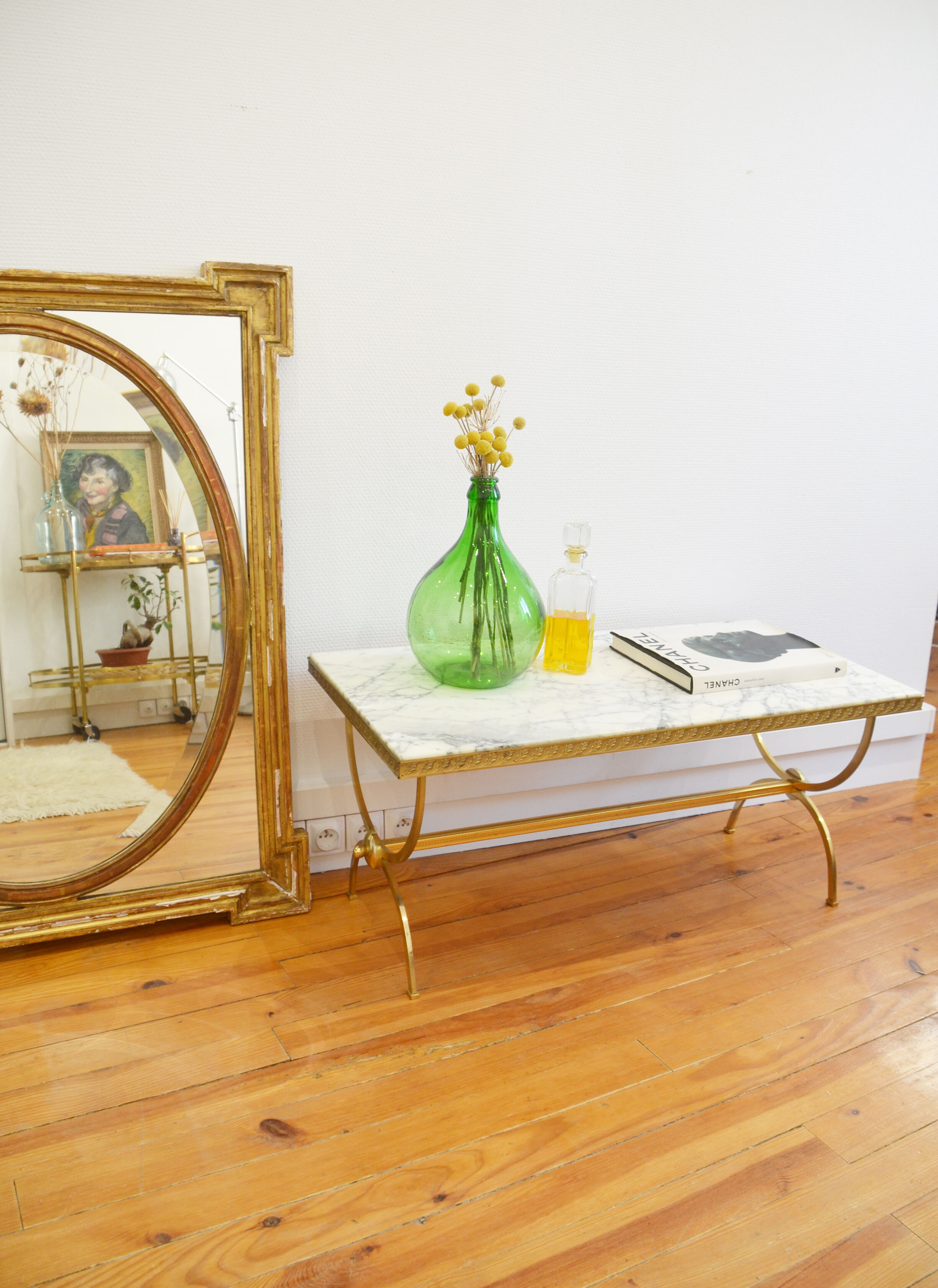 White marble coffee table vintage 60s