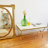 White marble coffee table vintage 60s