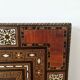 Antique Art Deco Bed Middle Eastern Damascene Inlaid Mother of Pearl Mosaic