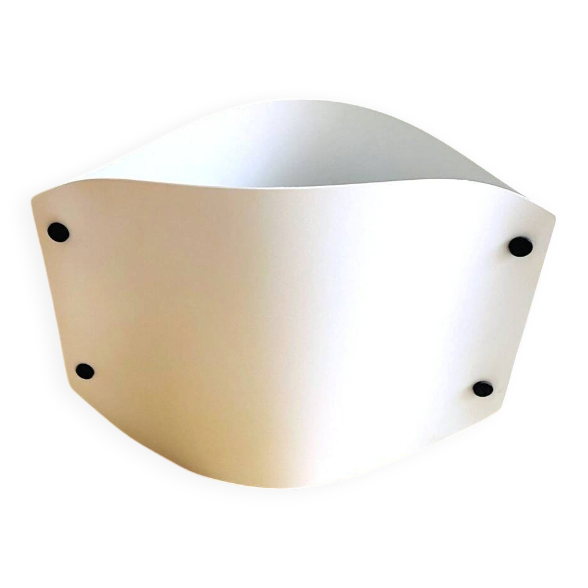 White acrylic table lamp Vela by Samuel Parker