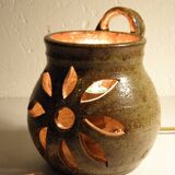 Lamp - night light in stoneware from the 70s