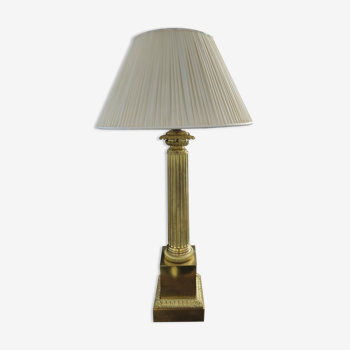 Carcel type brass lamp