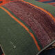 Handmade green purple wool cushion cover traditional kilim scatter pillow- 40x40cm
