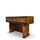 Italian burl walnut art deco console table, 1930s.
