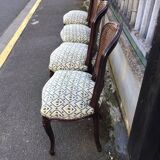 4 Louis XV style chairs with caned backs