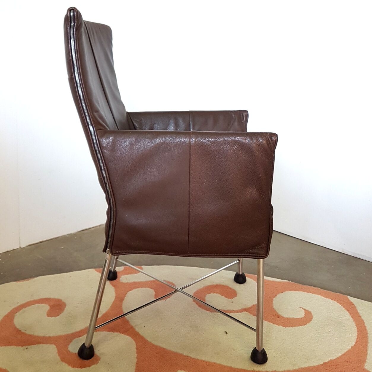 Set of 6 Montis Chaplin leather armchairs by Gerard van den Berg