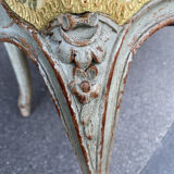 Pair of Louis XV style lacquered wood armchairs