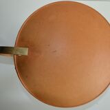 Lampe cuir et laiton 70's