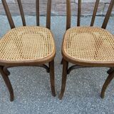 Paire de chaises viennoise bistrot café