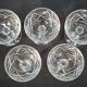 5 small cut crystal digestif cups