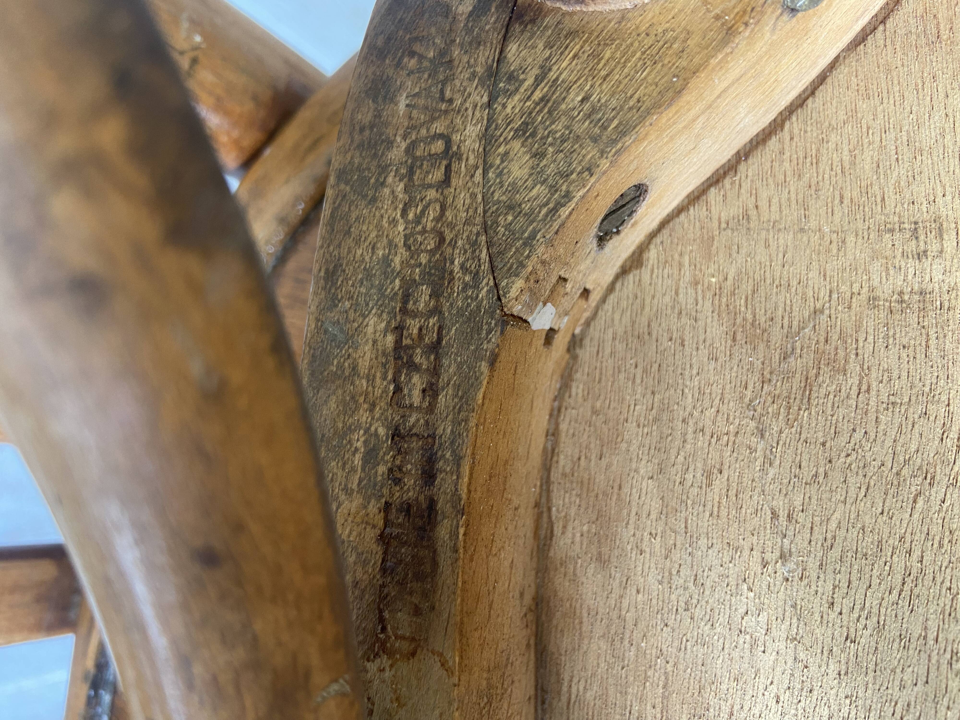 Mismatched curved wood bistro chairs (Fischel..)