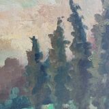 Landscape painting by Émile-Henry Tilmans 1945