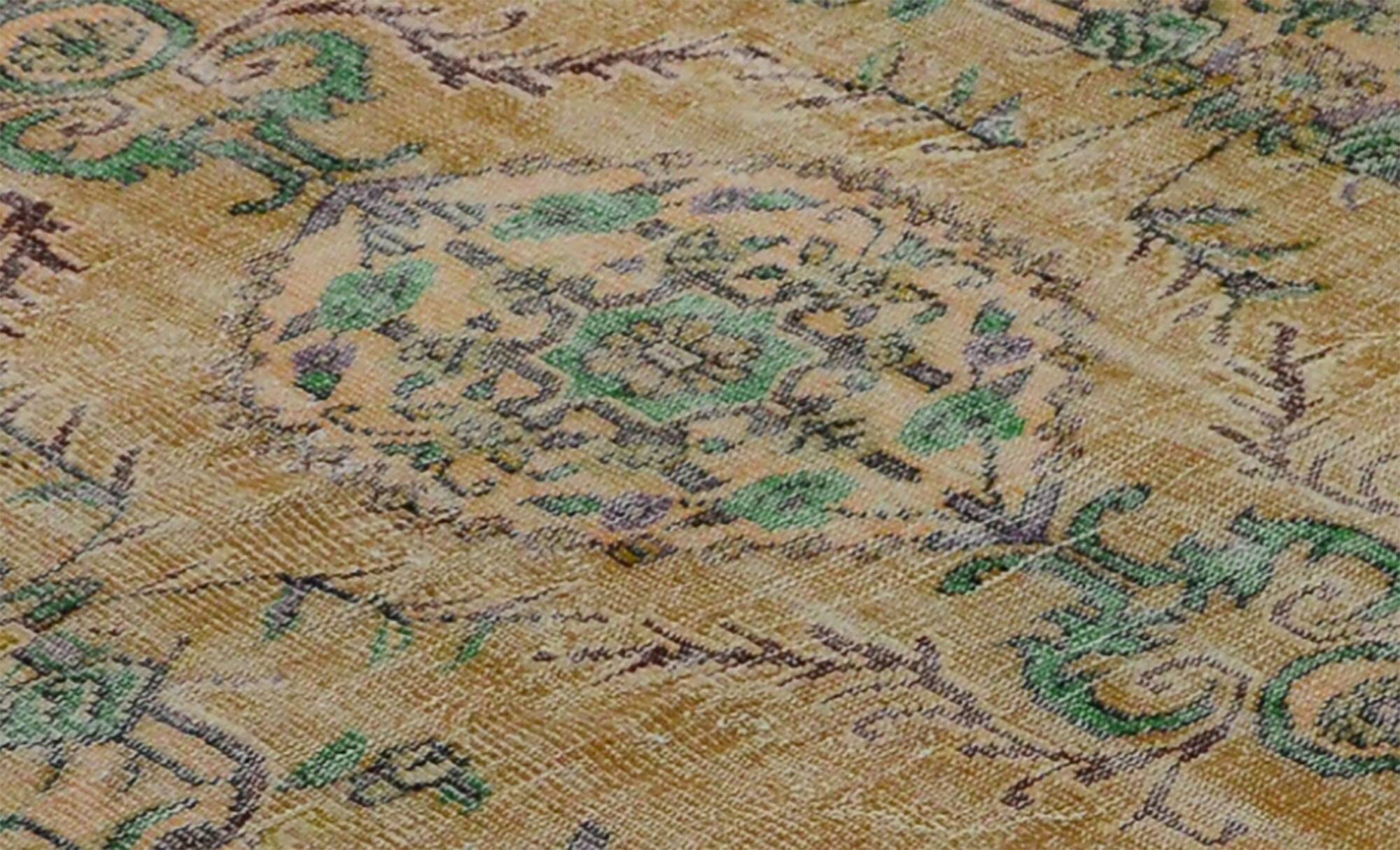 One-of-a-kind turkish handwoven vintage rug - rustic vintage charm 290x 171