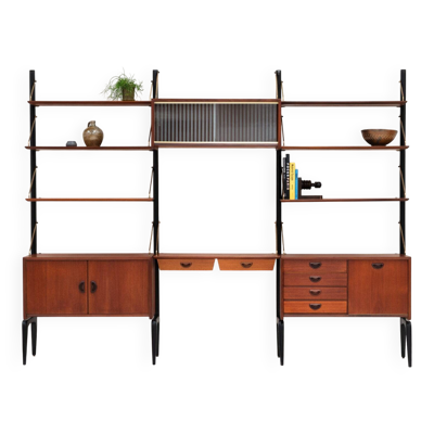 Etagère sur pieds 3-baies par Louis Van Teeffelen