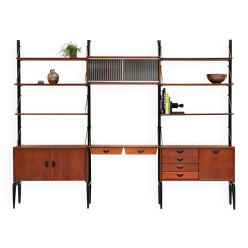 Three-bay stand shelf by Louis Van Teeffelen