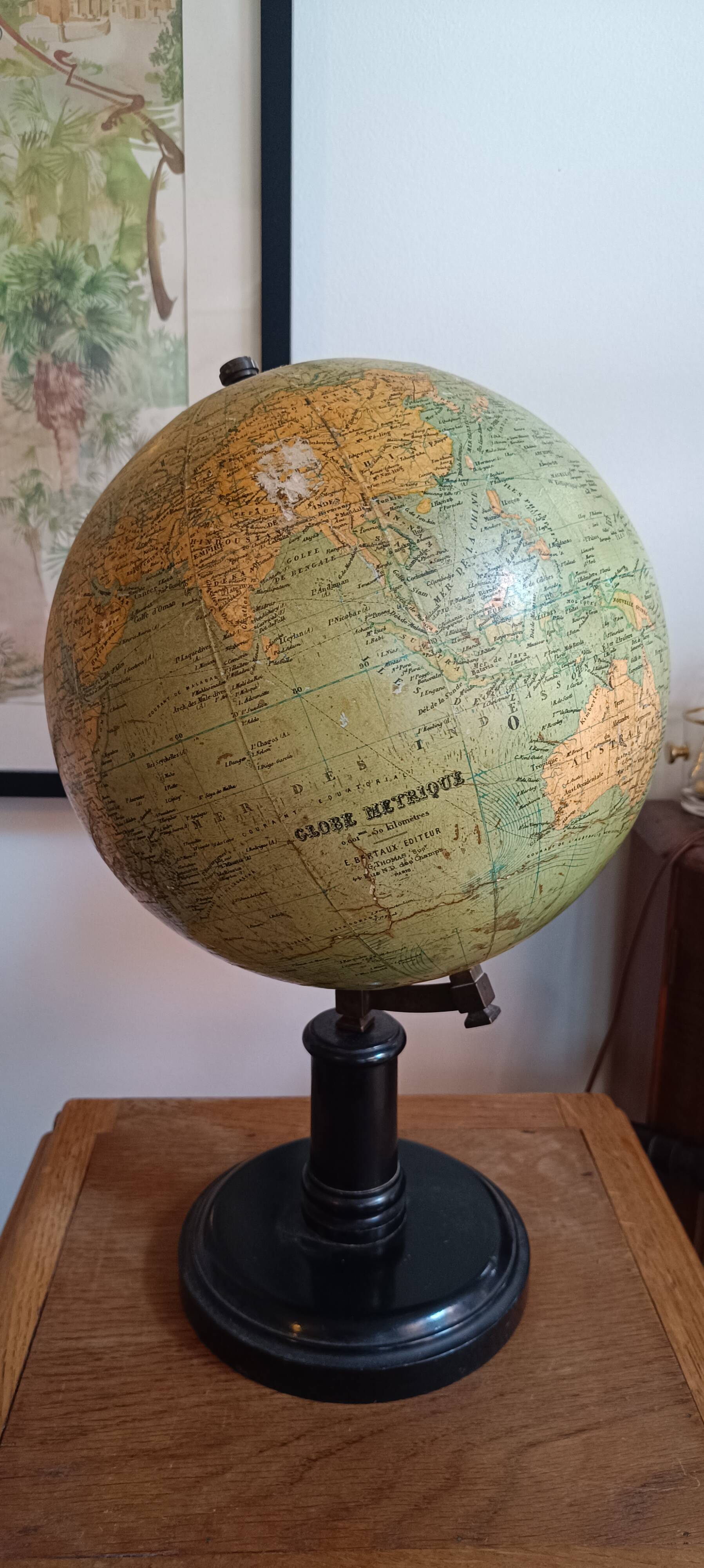 Old G Thomas globe, late 19th century
