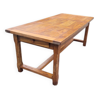 Oak farm table, 200×90 cms