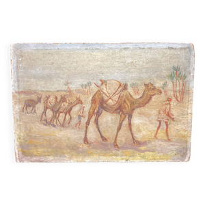 huile sur bois représentation