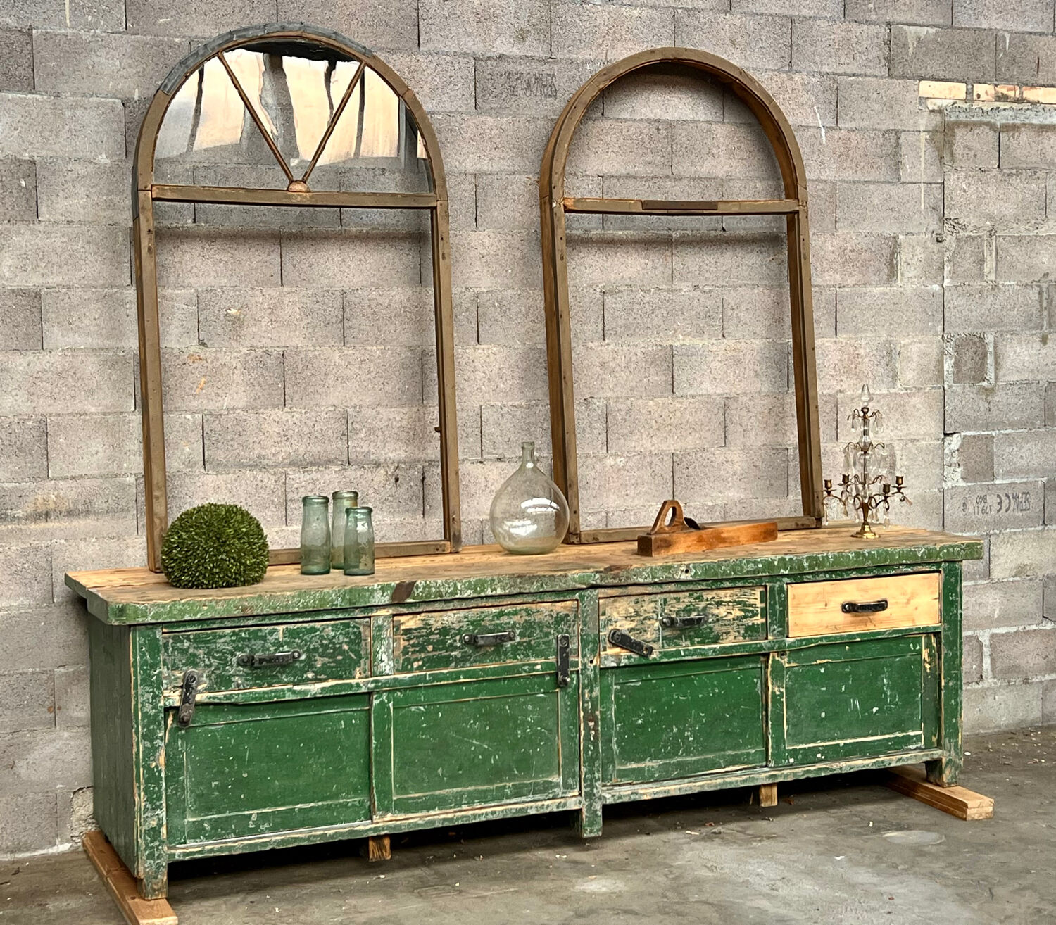 Old industrial workbench