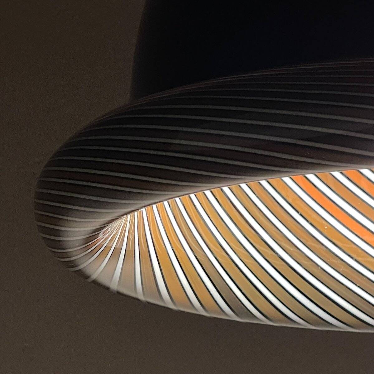Vintage Italian black Murano pendant light, 1960s.