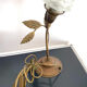 Lamp tulip flower brass glass vintage design old light