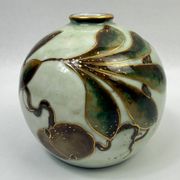Camille Tharaud, Limoges, round porcelain vase, hand-decorated.