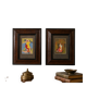 Pair of antique paintings – Russian illustrations – Pushkin – antique frames
