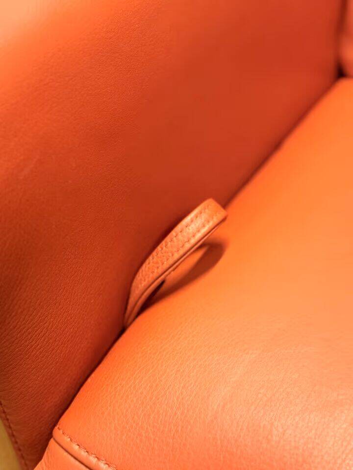 Himolla 2-Seater Orange Leather Sofa