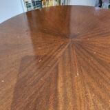 Circular side table in mahogany veneer