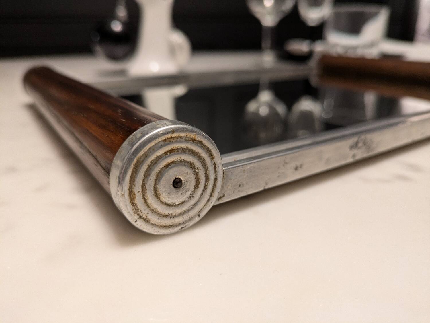 Art deco mirror tray