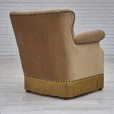 1960s, Danish lounge chair, green furniture velour, original condition.