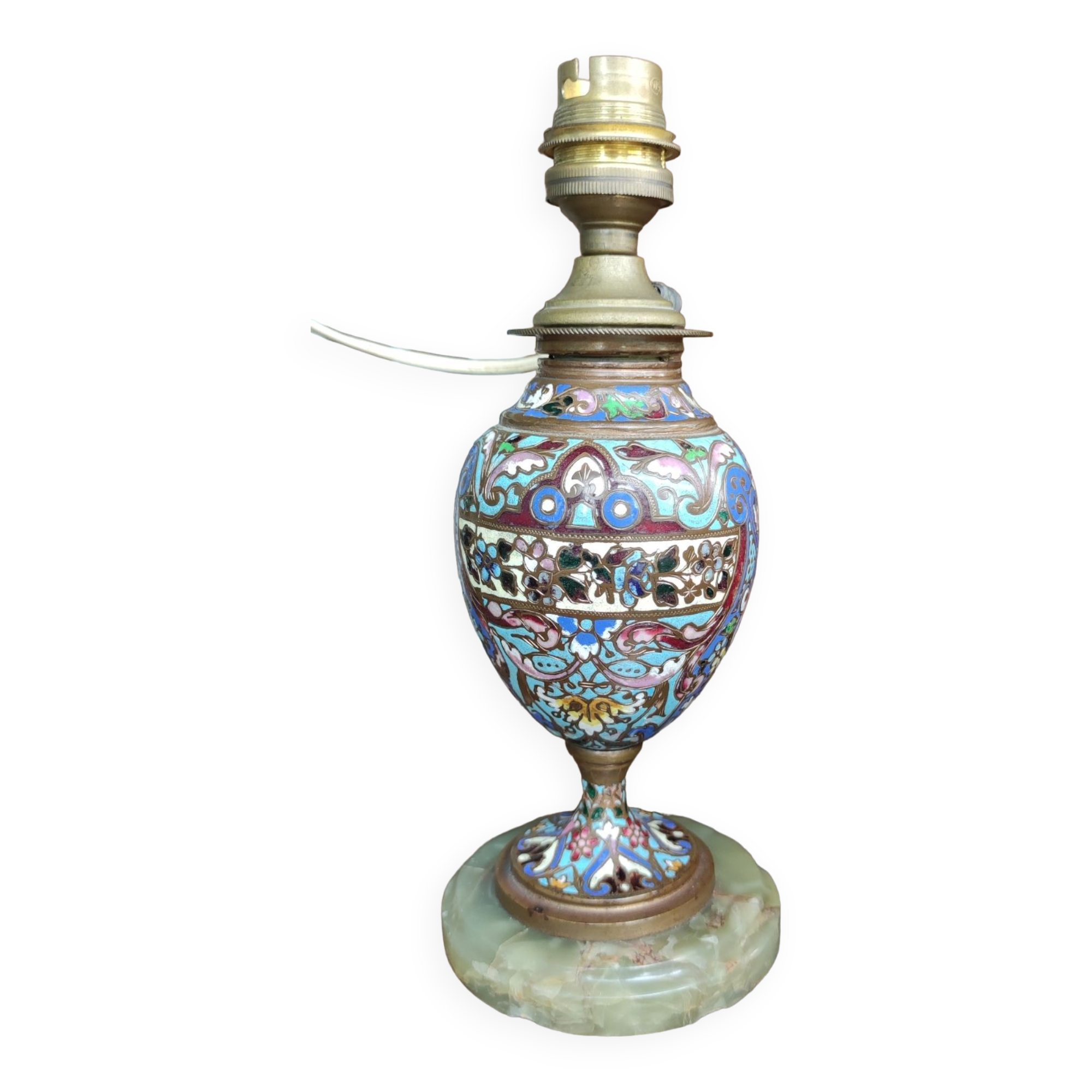 Vase mounted in lamp