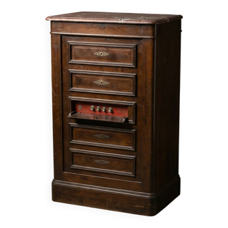 Antique commercial safe from Paris – Wood & marble – Functional