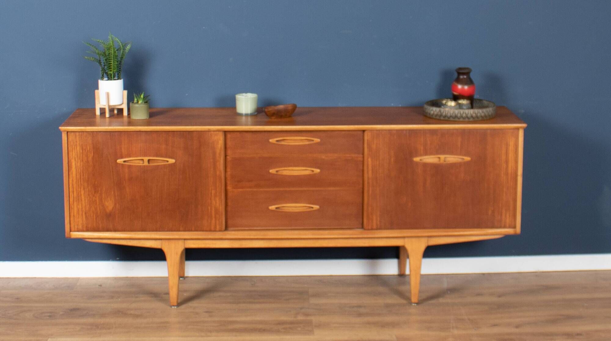 Long 1960s Teak Jentiuqe Mid Century Sideboard