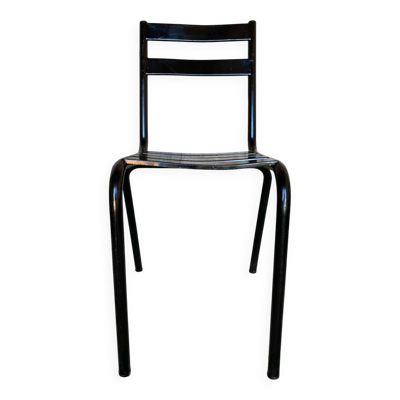 Chaise industrielle bistrot style tolix métal noir vintage