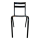 Industrial bistro chair tolix style black metal vintage