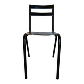 Chaise industrielle bistrot style tolix métal noir vintage