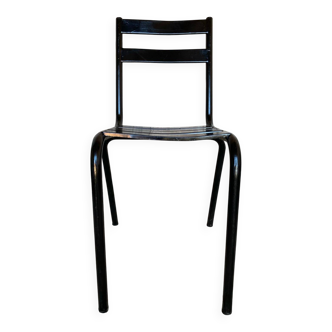 Industrial bistro chair tolix style black metal vintage