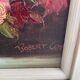 Pair of oils on canvas signed by Robert Cox, floral still lifes.