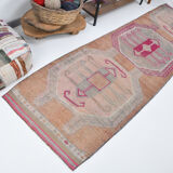 3x10 pastel wool vintage runner rug 309x98cm